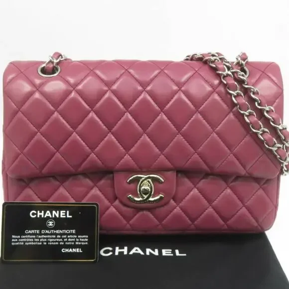 💎✨BEAUTIFUL✨💎Authentic CHANEL Quilted CC Double Flap Chain Leather - Picture 3 of 10
